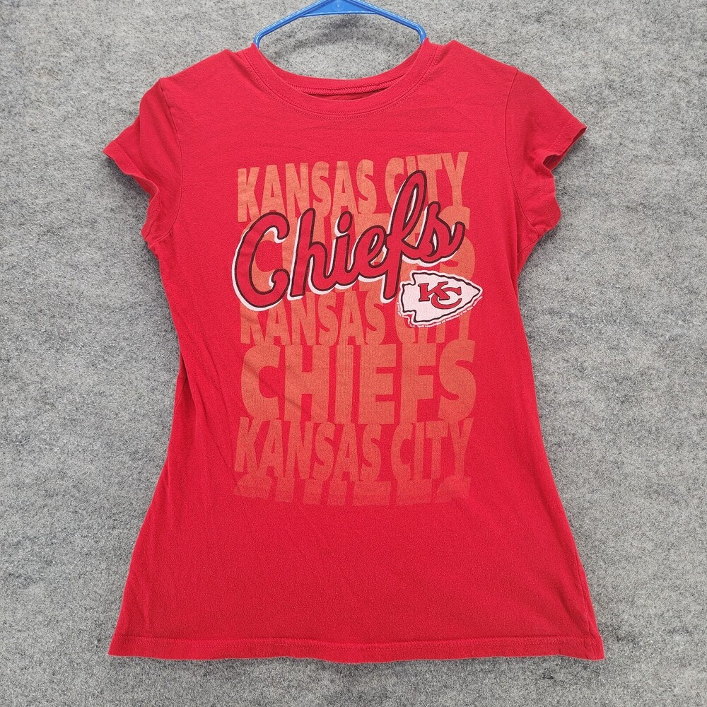 Kansas City Chiefs Shirt Womens Small Short Sleeve Red Junk Food NFL